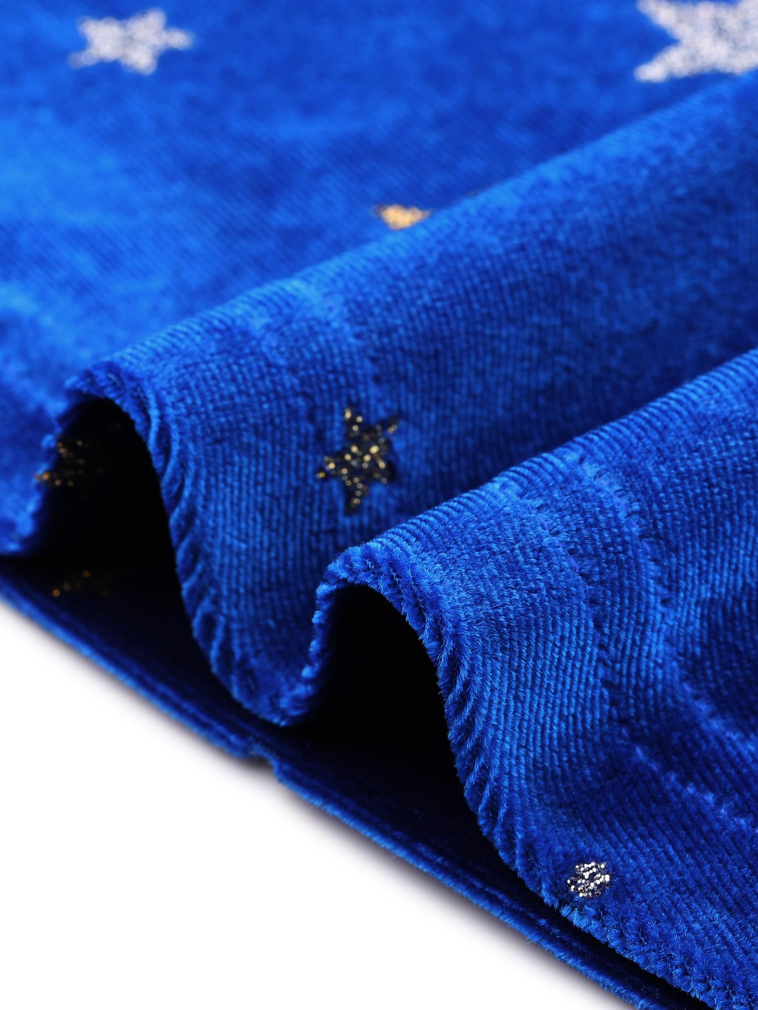 Allegra K Vestido corto de terciopelo para mujer, sin mangas, con estrellas brillantes, Azul Real, Large