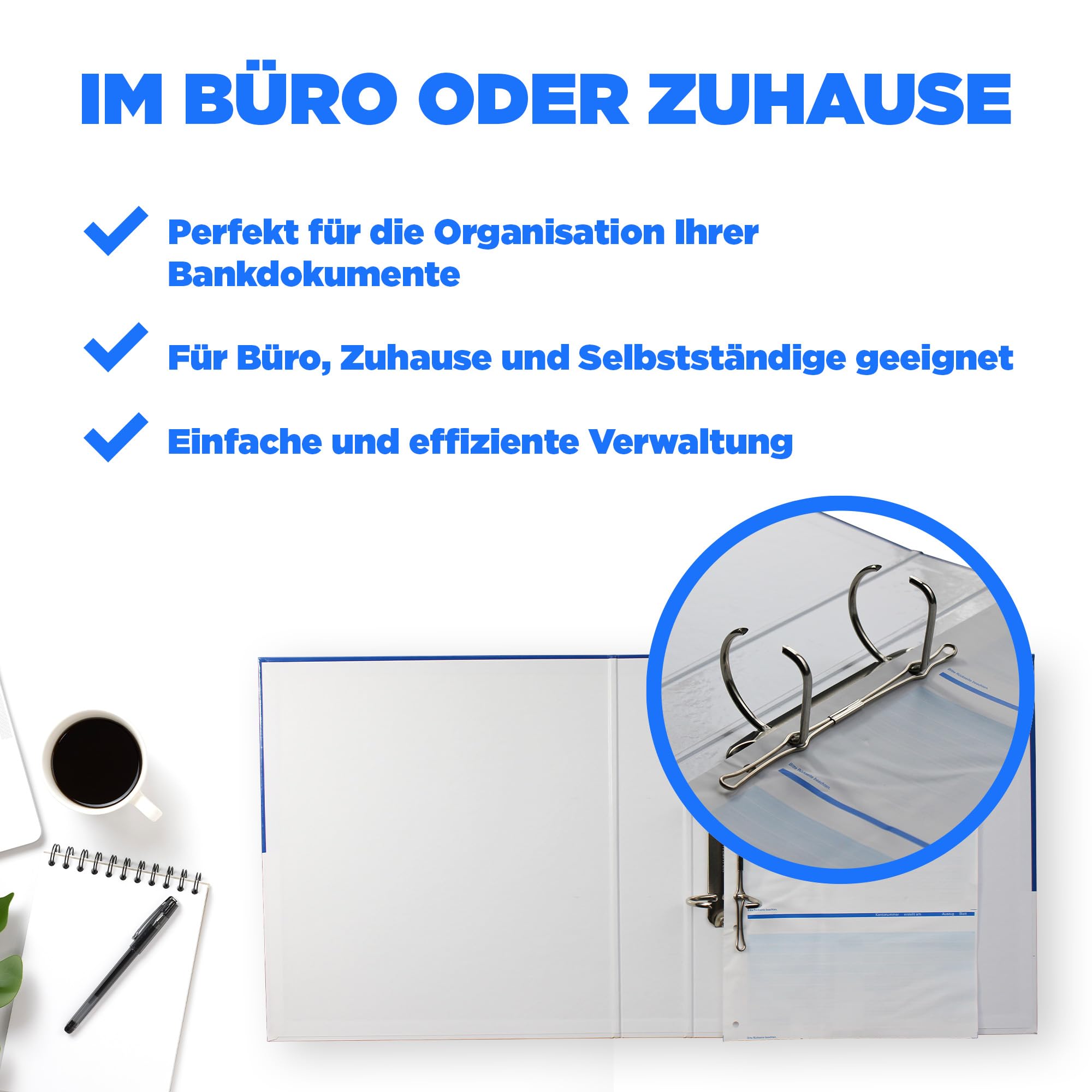 10 x Volksbank Kontoauszugsordner Finanzordner Bankordner Ordner Aufbewahrungsordner für Kontoauszüge A4