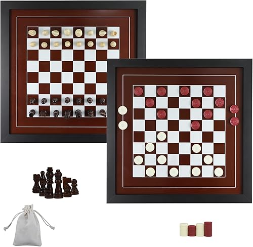 Juegos de mesa montados en la pared, juego de damas clásicos, estrategia y juegos divertidos, decoración artística para el hogar, juego de mesa de