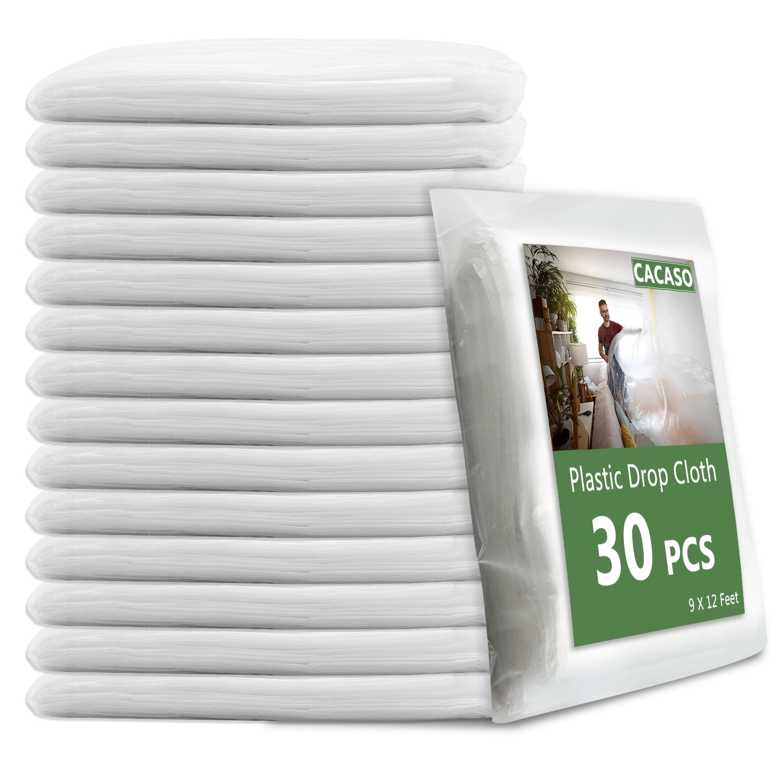 Plastique jetable pour peinture de 2,9x3,7m idéal lors d'un déménagement