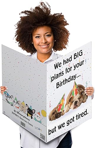 VictoryStore Tarjeta de feliz cumpleaños personalizada jumbo de 3 pies, We Had BIG Plans But We Got Tired, tarjeta de 2 pies x 3 pies, se envía en