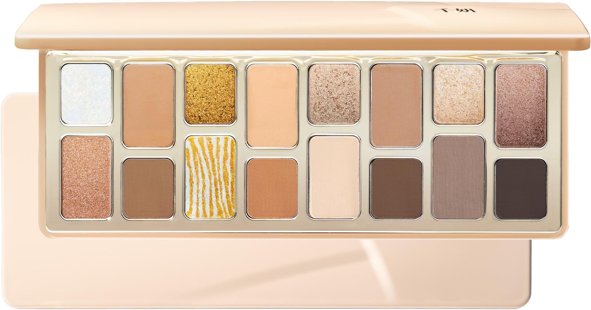 CHEERYEP 16-Color Golden Dune Eyeshadow Palette | Creamy Matte, Shimmer & Marbled Gold Shades | Vegan, Cruelty-Free, Long-Lasting Pigments | Perfect for Everyday Makeup & Desert-Inspired Glam (Nature)