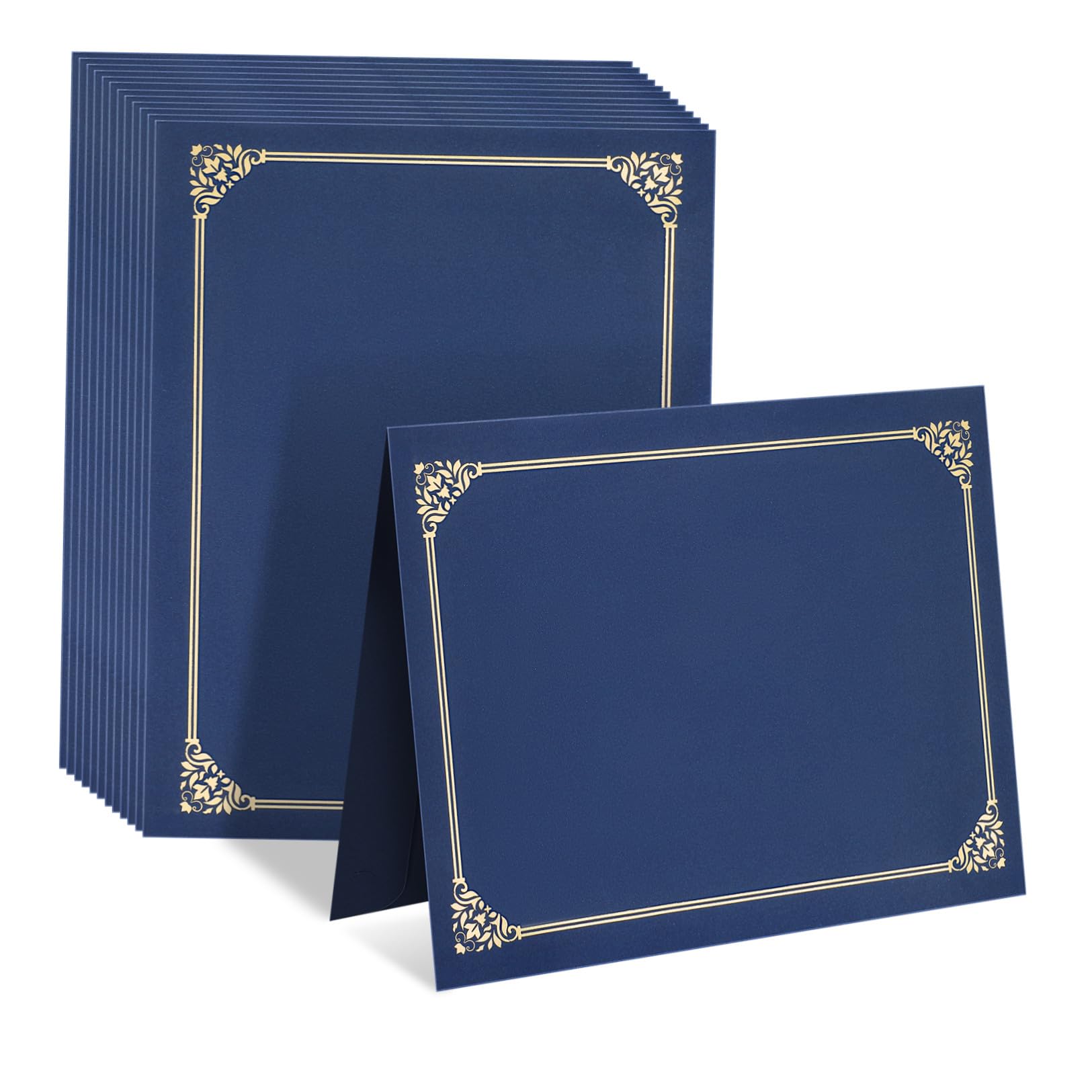 Hemobllo Copertine per Certificati, Diploma Cover, Bordo in Lamina d'Oro, 30 Pezzi, Professional Presentation, Angoli Pretagliati, Formato Standard 8,5 x 11, per e Laurea