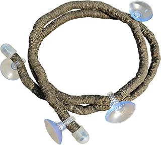 Reptile Climbing Vine, Artificial Bendable Branch, Flexible Jungle Decor, Realistic Texture Decorative Feature, Secure Suction Cup Attachment, Terrarium Ornament, Accessory for Gecko Lizard Habitat