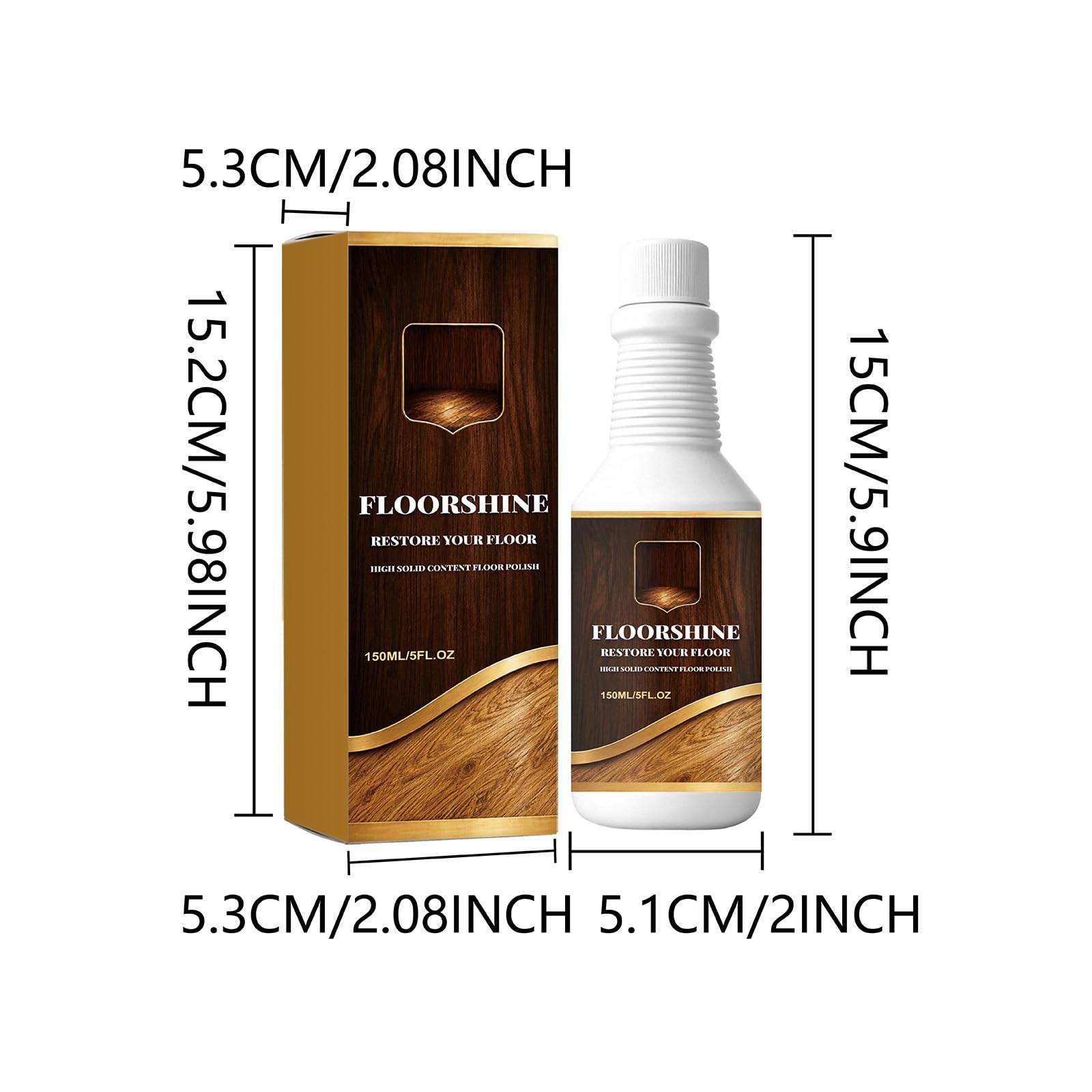 Ripristino professionale per pavimenti in legno, lucidante per pavimenti con alto contenuto solido, ripristina la lucentezza dei pavimenti, nessuna levigatura, asciugatura rapida, laminati in legno
