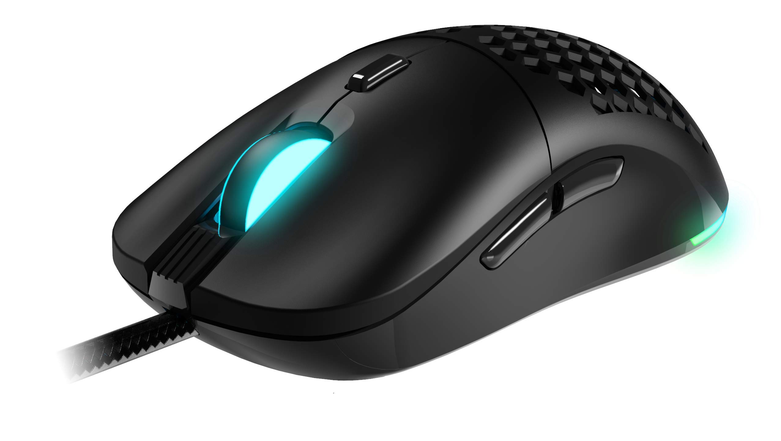 Mouse da gioco professionale Newskill Arakne, cablato, illuminazione RGB personalizzabile, sensore ottico, 10000 DPI regolabili, 9 pulsanti programmabili, ultra leggero 71 g, nero
