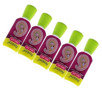 5 Pcs-30ml Fevicryl Fabric Glue for Making Lippan Sticking Beads,Ribbon,Design Clothes,Ornaments,Mirror,Patchwork,Stones, Laces, Sequins Jewellery Embroidery MDF Board Foil Art DIY Crafts Works Etc