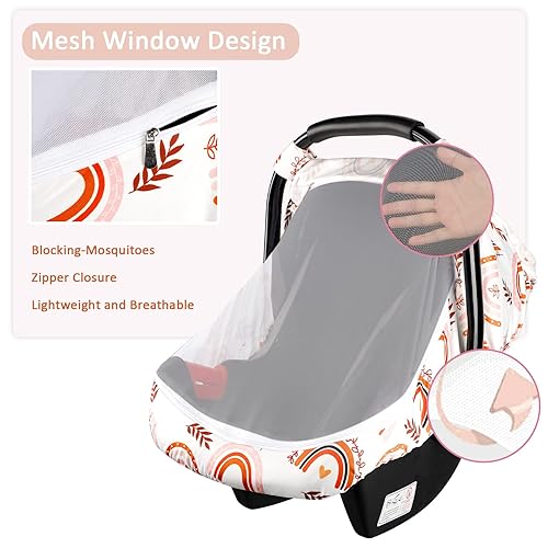 Miniatura 10 de Pea Pod Fundas de asiento de automóvil para bebés, toldo de malla transpirable con protección elástica y suave a prueba de patadas, fundas para