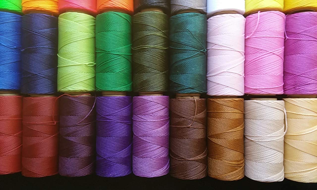 30 bobinas de hilo encerado de 1mm de grosor Linhasita 30 colores diferentes ideal para macrame, bisuteria y coser cuero, hilo de poliester Brasileño