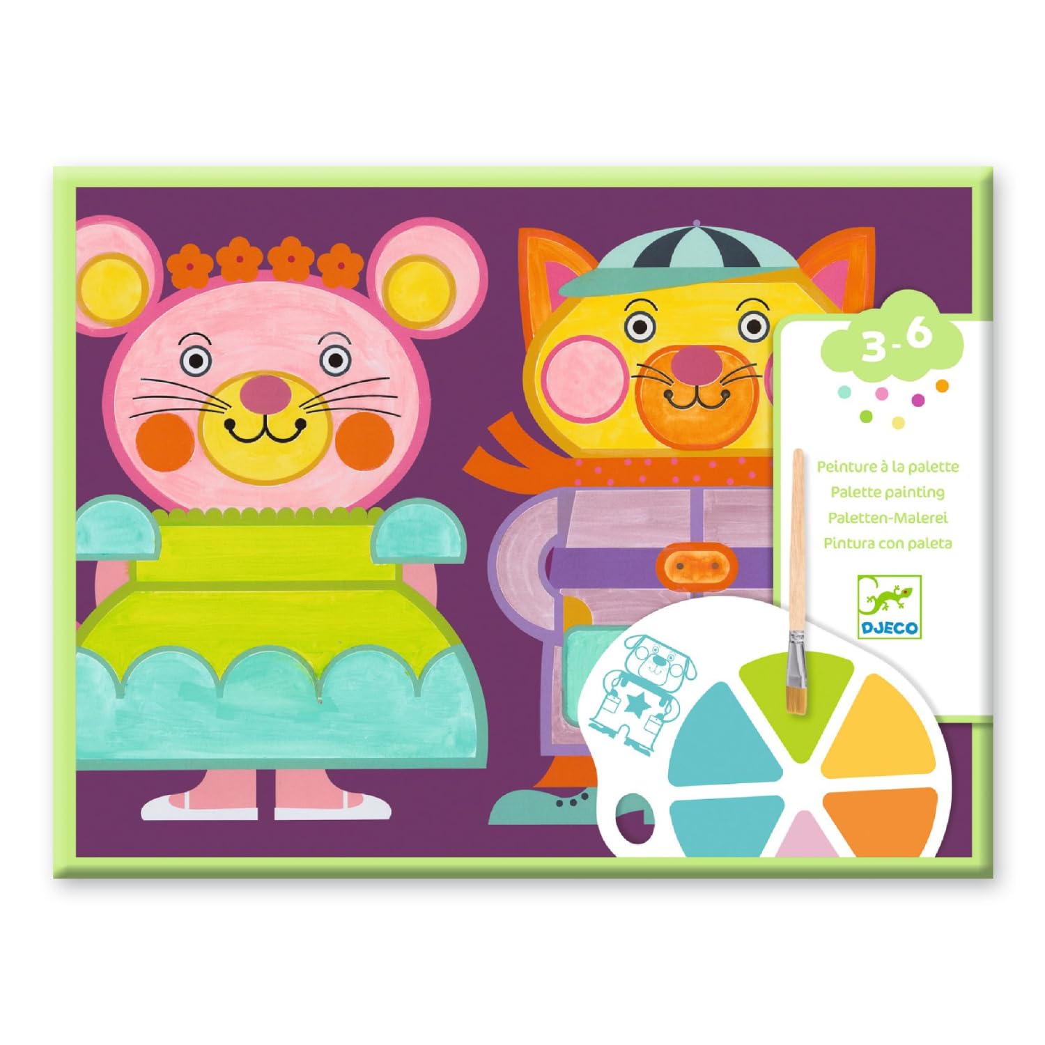 Djeco DJ09133 Palette Painting For Little Ones - Chubby Cheeks