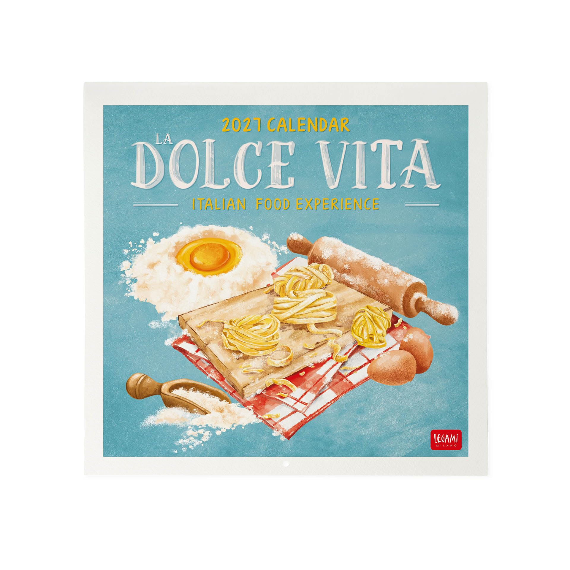 Legami - La Dolce Vita 2027 Wall Calendar, Large Wall Calendar, 12 Months and Yearly Planner, in 6 Languages, Space for Notes, Zodiac Signs, International Holidays, 30 x 29 cm