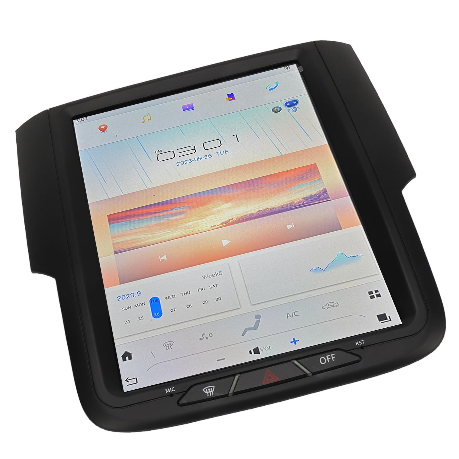 Yctze 10,5-calowy Samochodowy Zestaw Stereo z nawigacją, Obsługa 8+128G 11 dla 1500 2500 3500 z technologią Modern (Kompatybilny z oryginalną automatyczną)