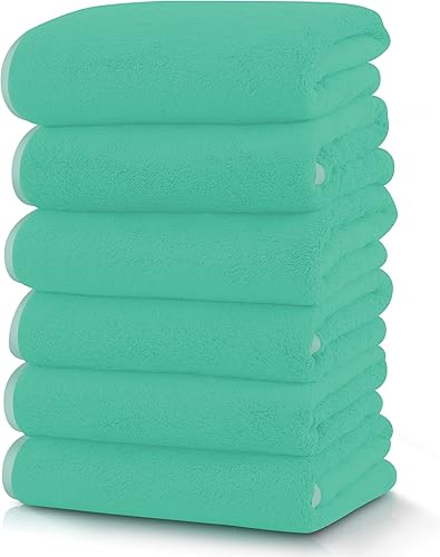Miniatura 1 de TENSTARS Toallas de mano de seda con dobladillo para baño, secado rápido, toalla absorbente de microfibra ultra suave para baño, fitness, gimnasio,