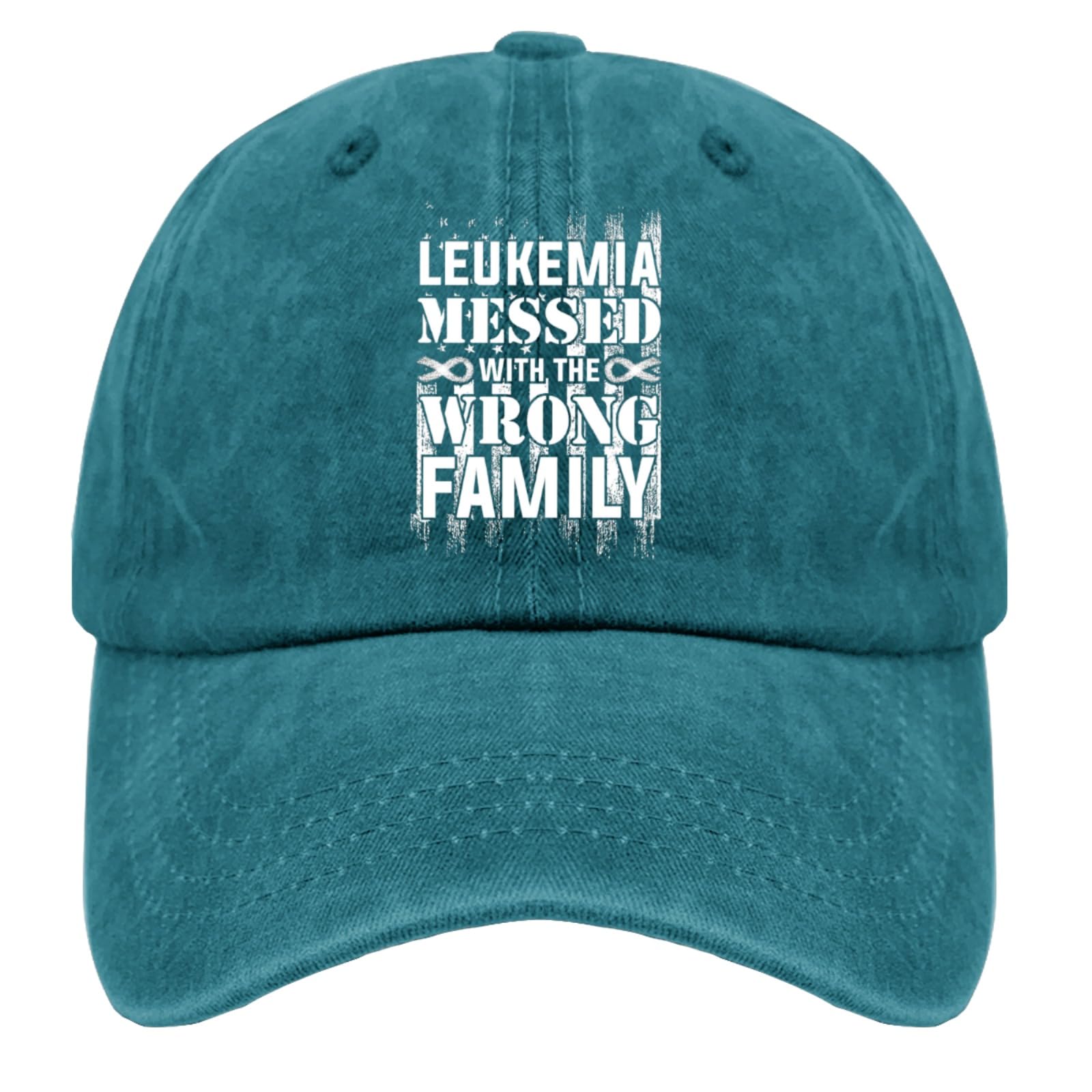 lukema Messed with The Wrong Family Hats for Men Baseball Caps Funny Washed Ball Caps Fitted