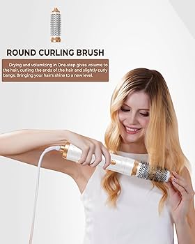 6-in-1 Hairstyler Set Mit Warmluftbürste, Lockenstab & Föhn - Perfekt Für Jeden Look