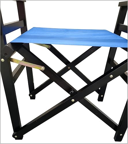 Miniatura 6 de Director Folding Chair Wooden Frame with Canvas Seat 2-Piece Set Populus Foldable Portable for Indoor Outdoor Use and Gifts