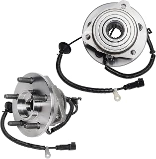 Detroit Axle Front Wheel Bearing Hubs Pair for 2002-2007 Jeep Liberty KJ - 5-Lug ABS Sensor, 3-Bolt Flange, OE-Quality Replacement