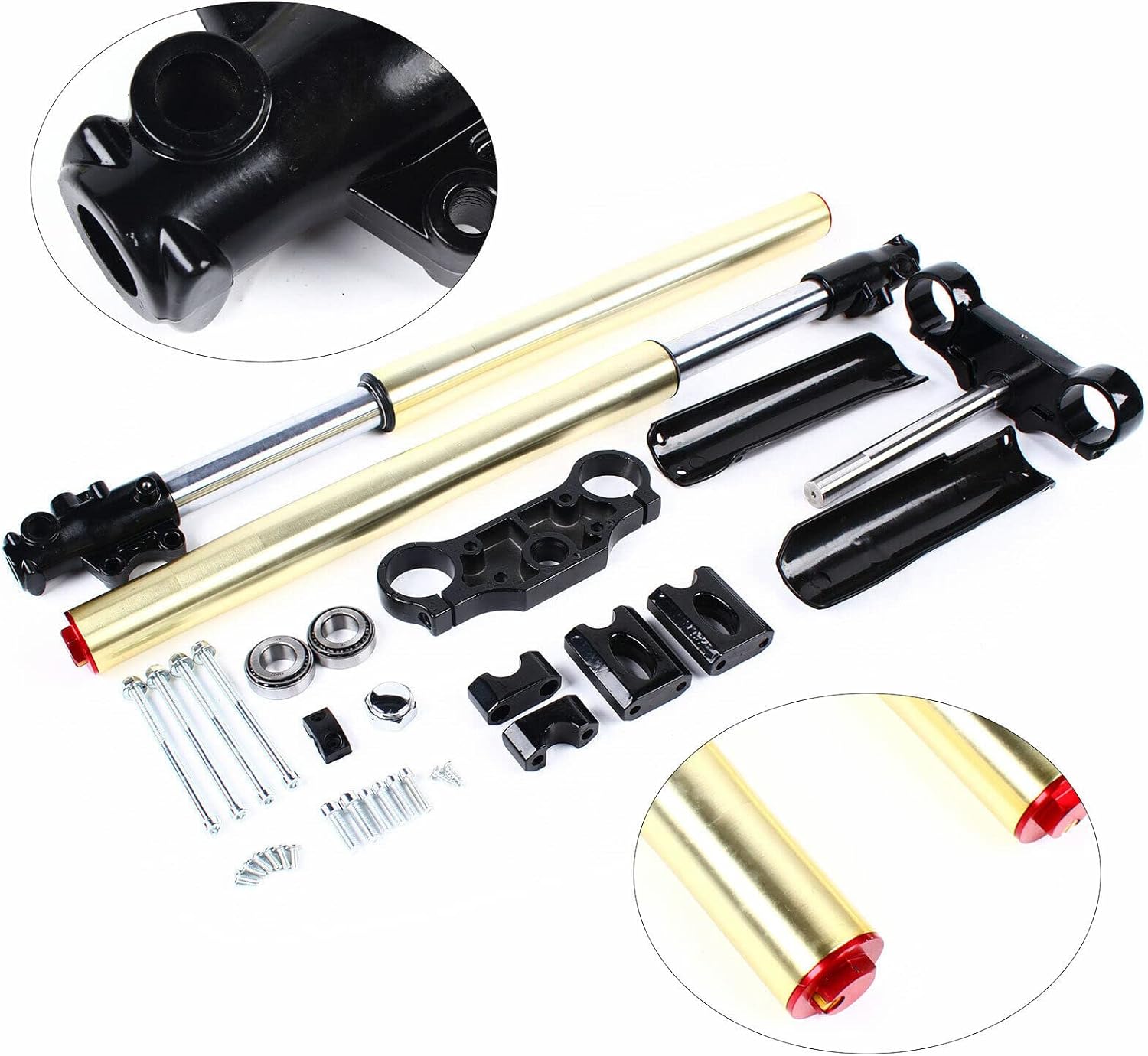 29" Front Fork Suspension Shocker, 110cc 125cc Triple Tree Clamp 45/48mm Front Forks Shock For Pit Dirt Bike