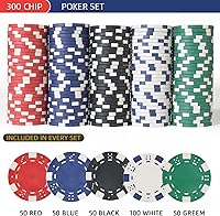 Vista 3 de LUOBAO Juego de fichas de póquer para Texas Holdem, blackjack, torneos con estuche de aluminio, 2 barajas de cartas, distribuidor, ciego pequeño