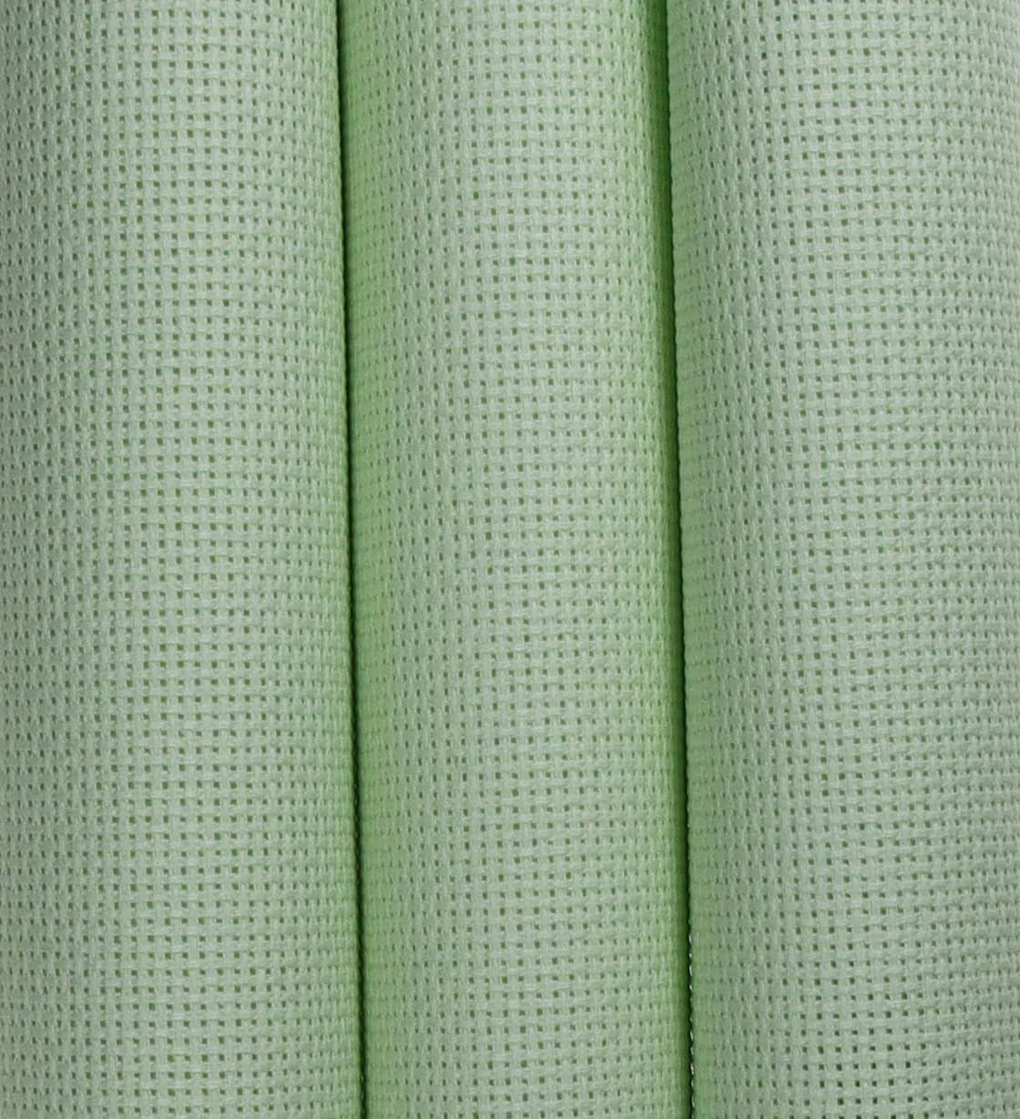 KCS 3 pc of 15" x 18"(38cmx45cm) Counted Cross Stitch Cotton Aida Cloth Needlework Rolled Fabric Box,18CT,Light Green