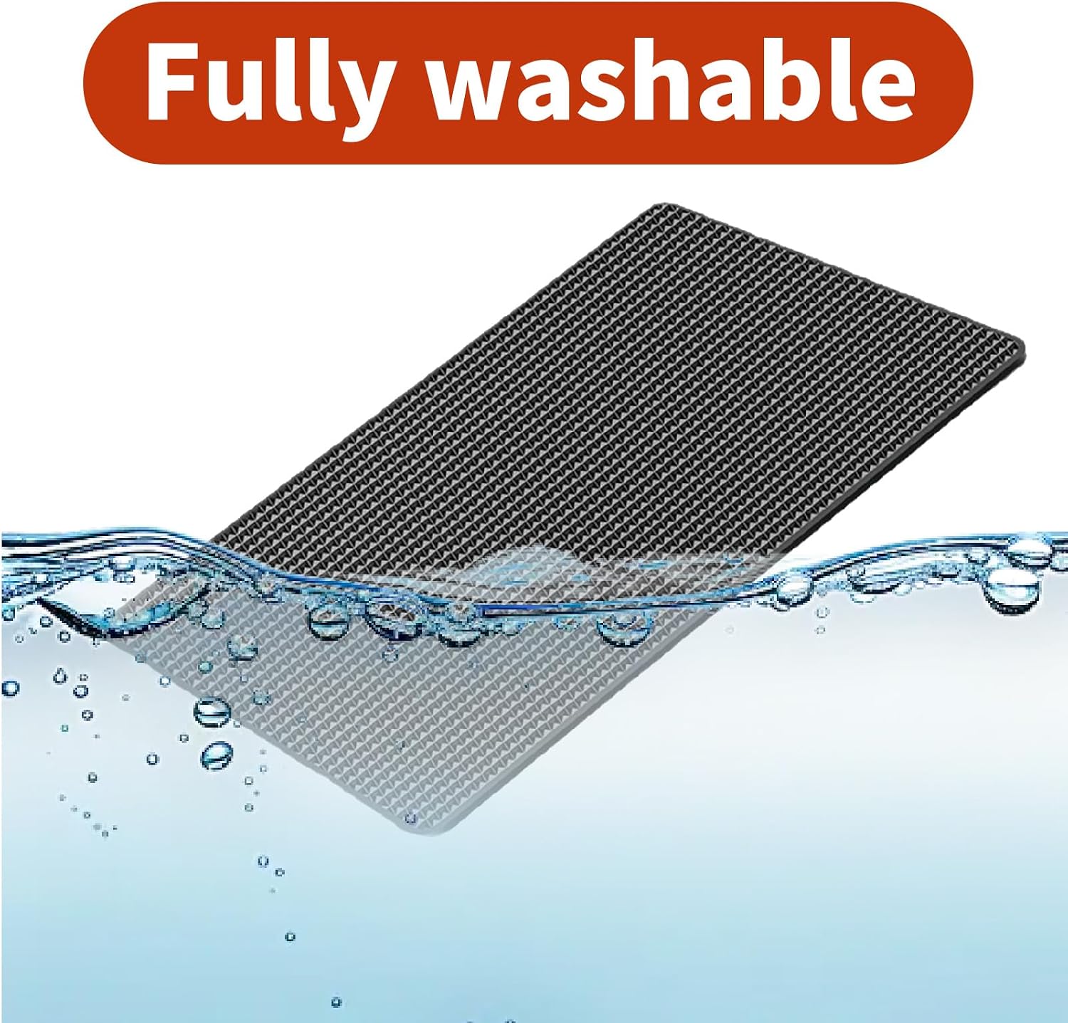 2 Pcs Car Dashboard Non Slip Mat,10.61" X 5.91" Dashboard Cell Phone Pad High-Temp Resistant & Washable Anti-Slip Dash Pad Suitable for Most Cars (Black)