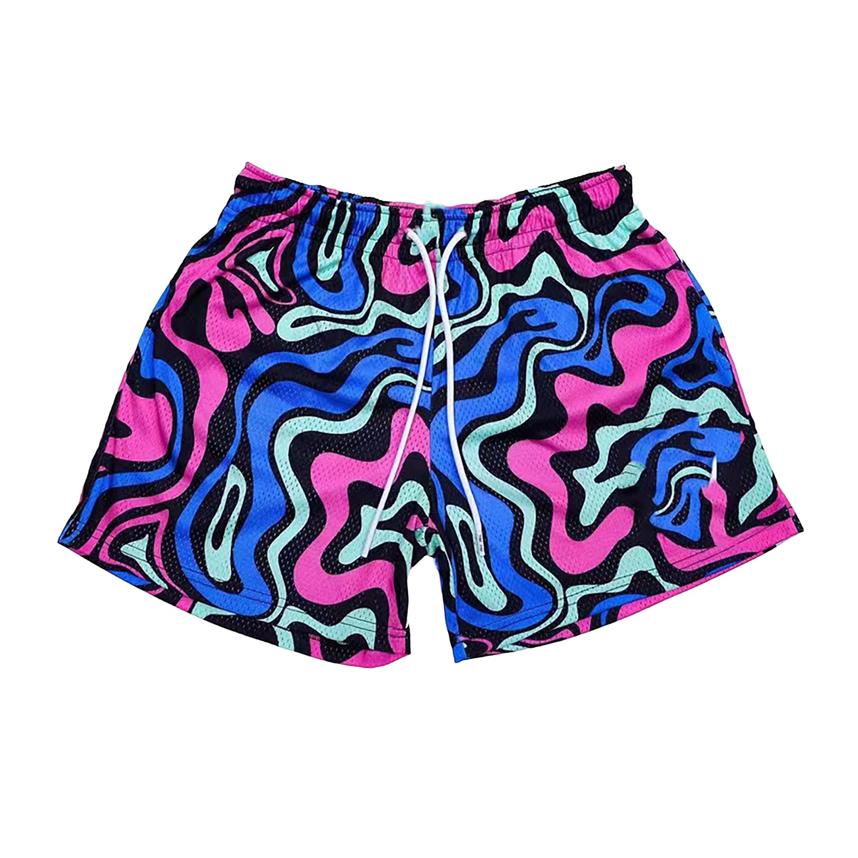 DIOTSR Mens Art Graphic Basketball Shorts Casual Athletic Running Shorts Cool Streetwear Designer Shorts Drawstring