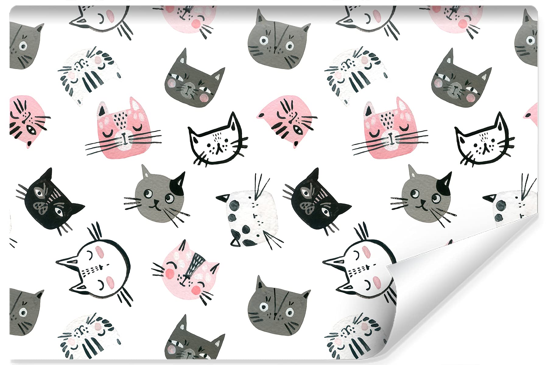 Lovely Cats Kids Wallpaper | Self Adhesive Wallpaper, Removable - View #3