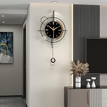 FLEBLE Large Wall Clock Battery Operated Silent Clock for Living Room Decor