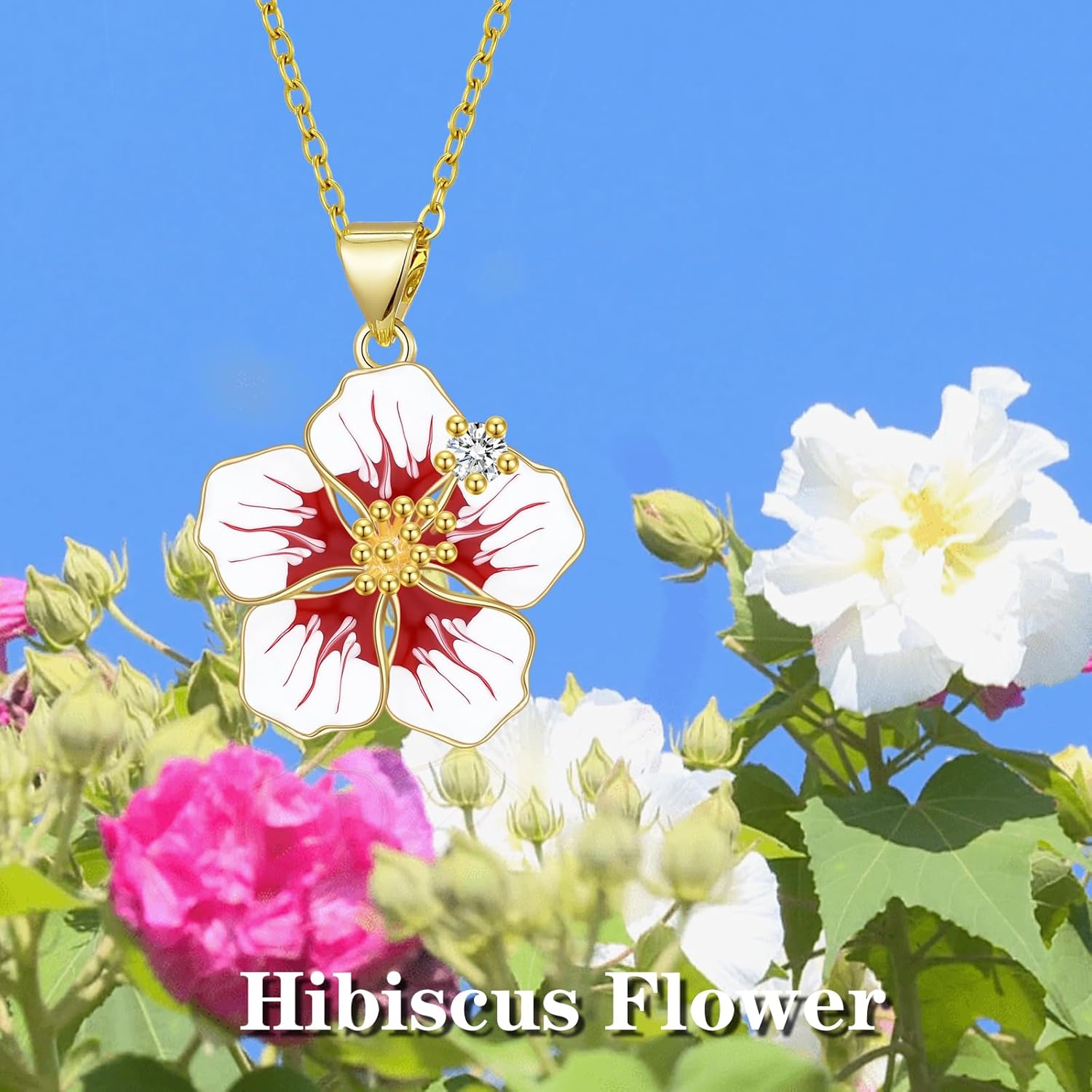 Tulip/Lily of the Valley/Sunflower/Strawberry/Cardinal/Ladybug/Cherry Necklace Jewelry Gifts for Women - Image 6