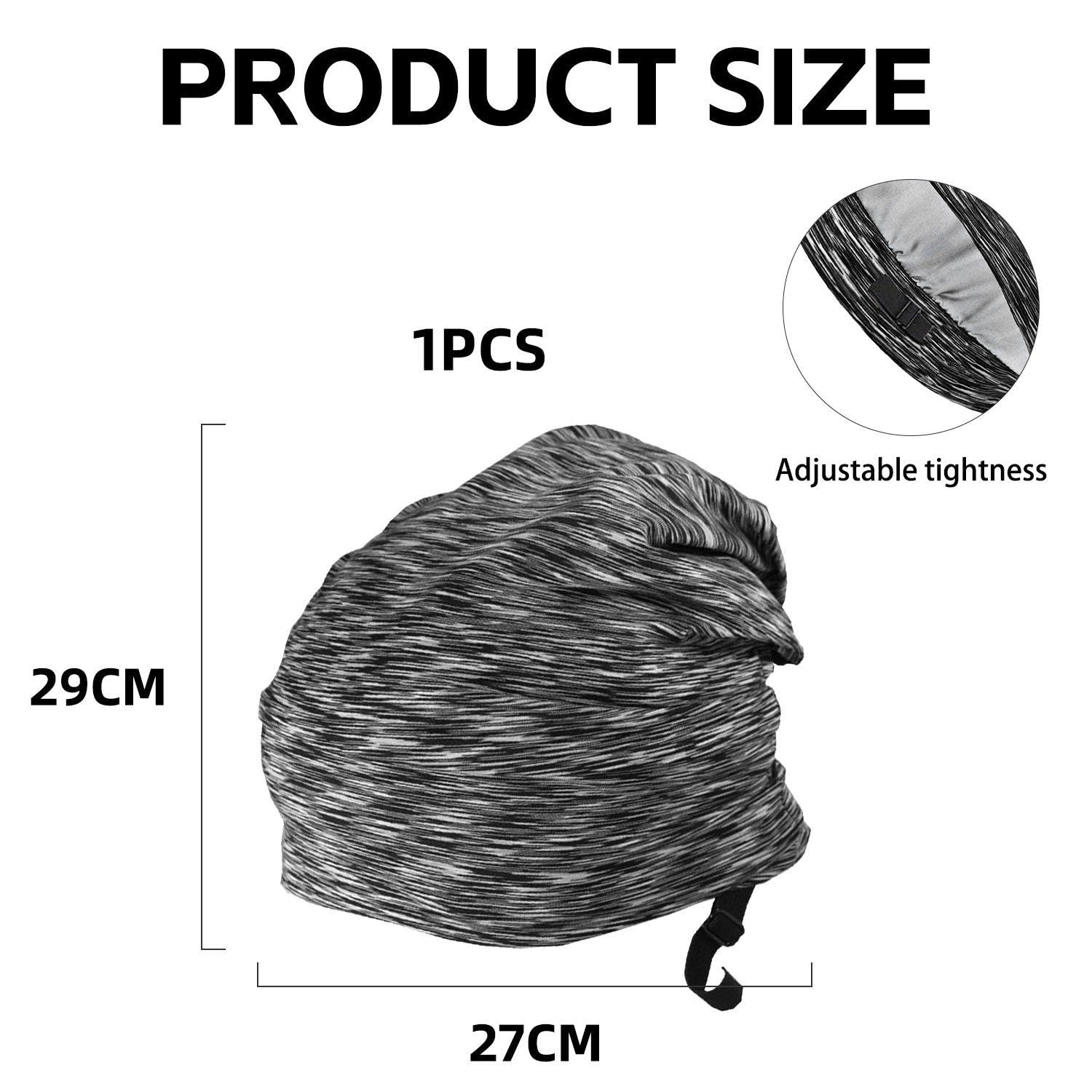 1 Piece Striped Nightcap, Elastic Nightcap, Adjustable Nightcap, Soft Nightcap, Warm Hat, Outdoor Hair Hat - Image 2