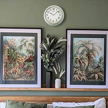 Amazon.com: Seiko QXA832MLH Foliage Print Dial Non Ticking Wall