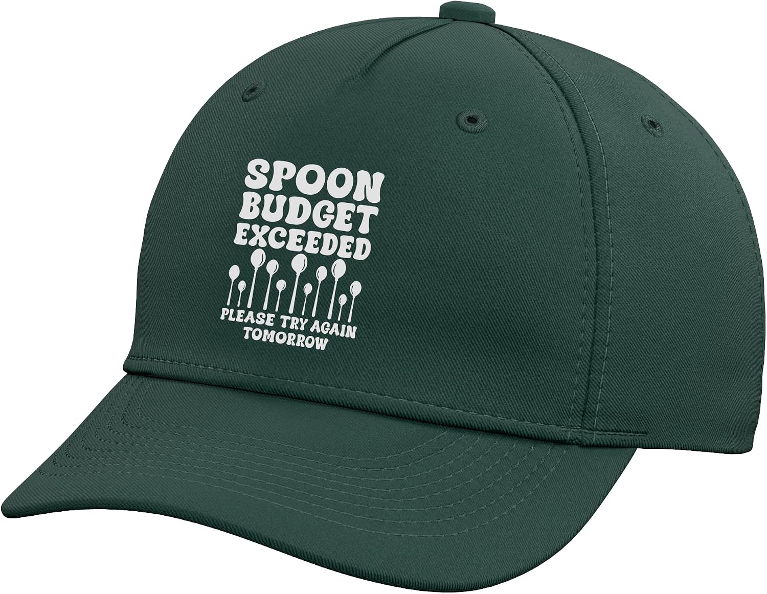 Spoon Budget Exceeded Try it Again Tomorrow Spoonie Adjustable Baseball Hat