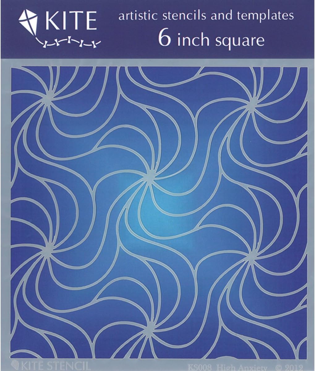 Judkins Judikins Square Kite Stencil, 6-Inch, High Anxiety