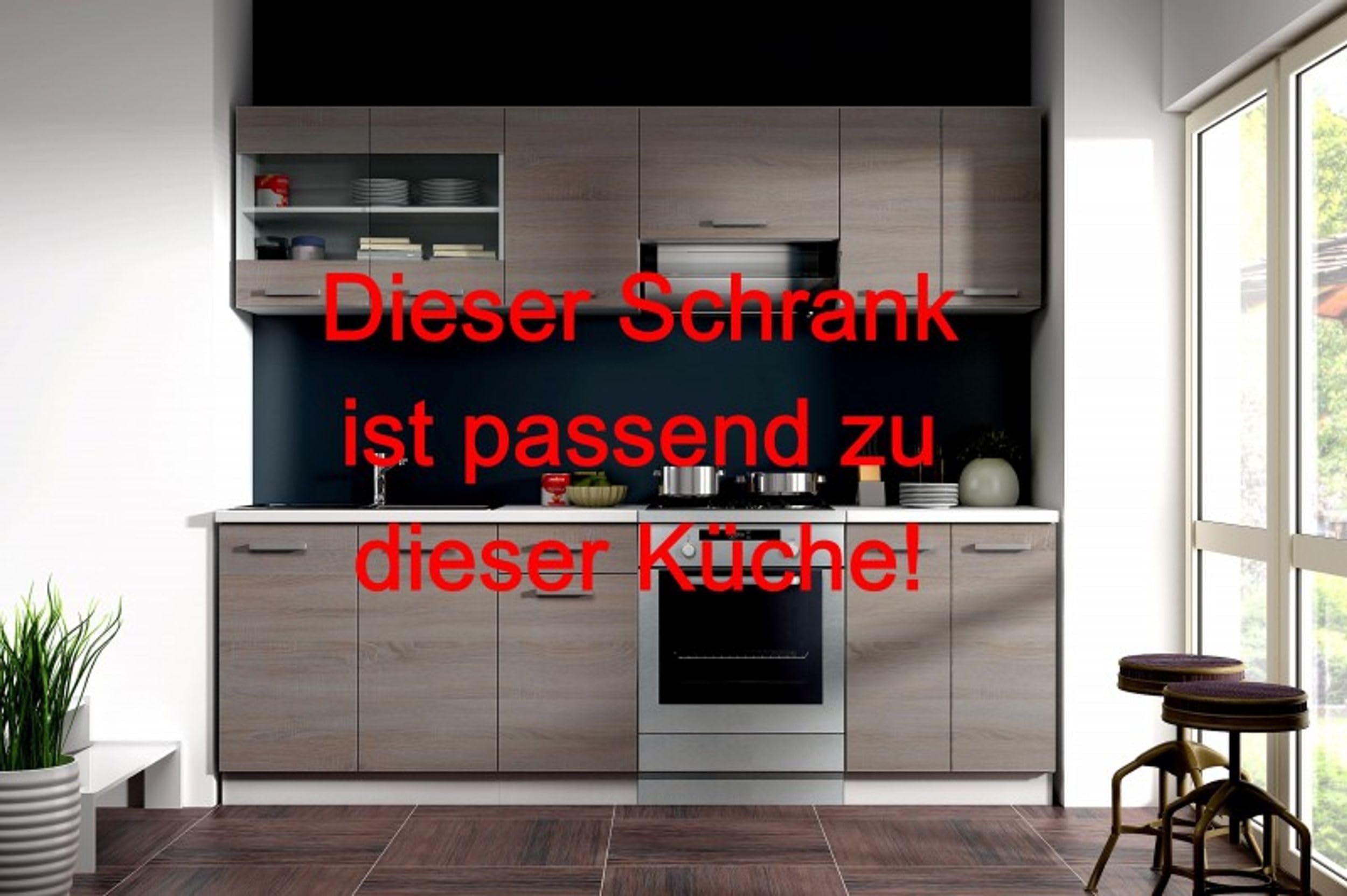 Kuechen-preisbombe Küchen Kurzhängeschrank 60 cm für das Modell,Dave 240 Eiche Sonoma Trüffel'