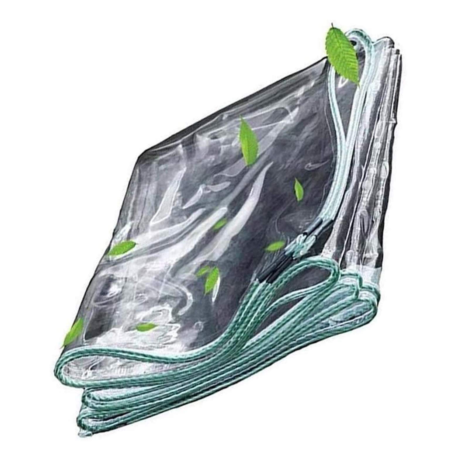 Telone Impermeabile Trasparente Con Occhielli, Telone Di Protezione Per Mobili Da Giardino Isolamento Delle Piante Con Corda Di Collegamento 3x3 M 98444023