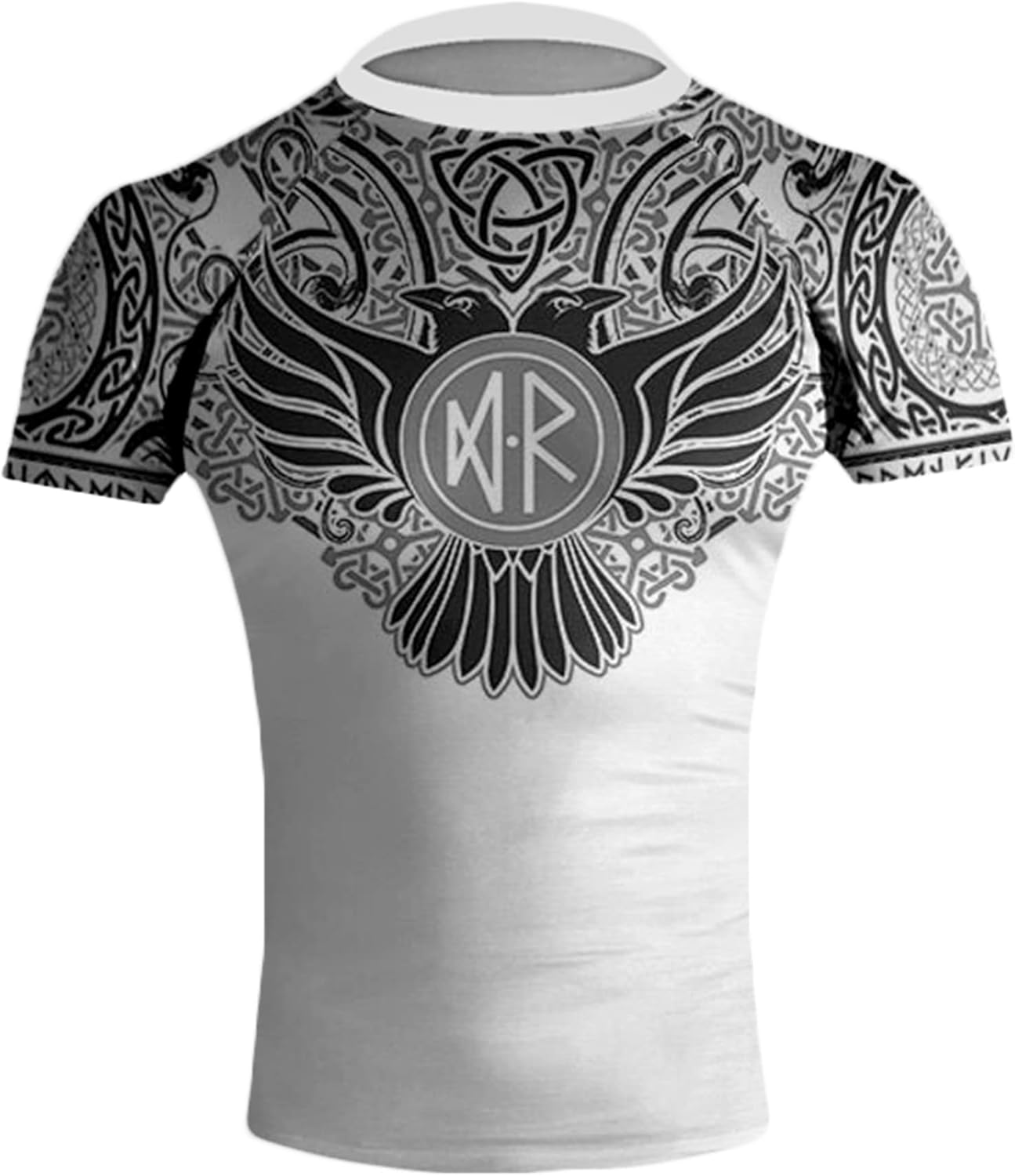 Raven Fightwear Men's Nordic Jiu Jitsu BJJ Rash Guard Short Sleeve MMA