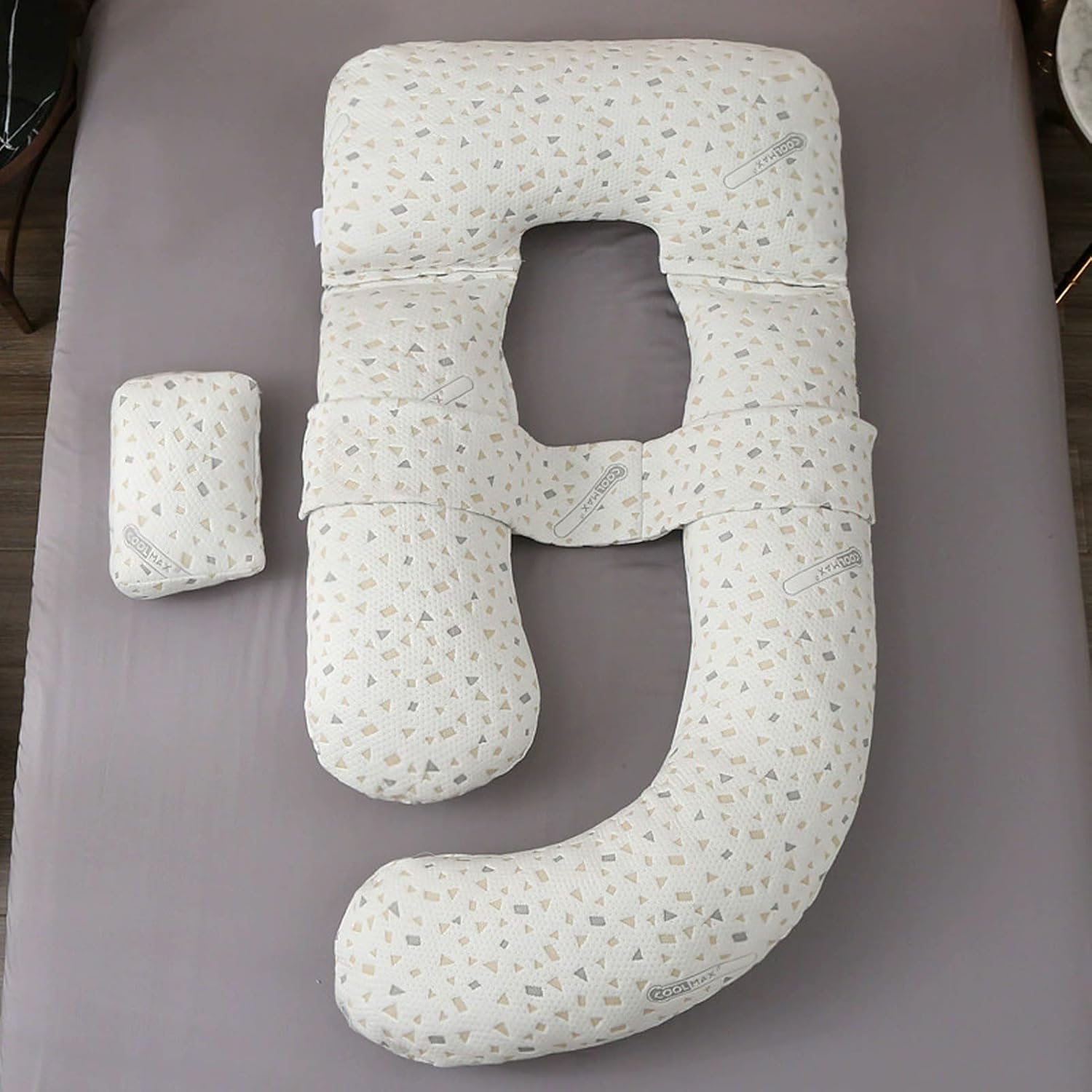 HUHJYUGE Body Pillow for Pregnant Women, Maternity Pillows for Side Sleeping, G-Shape Full Body Pregnancy Pillow, with Removable Washable Cover, Support for Back, Belly, HIPS, Legs (B)