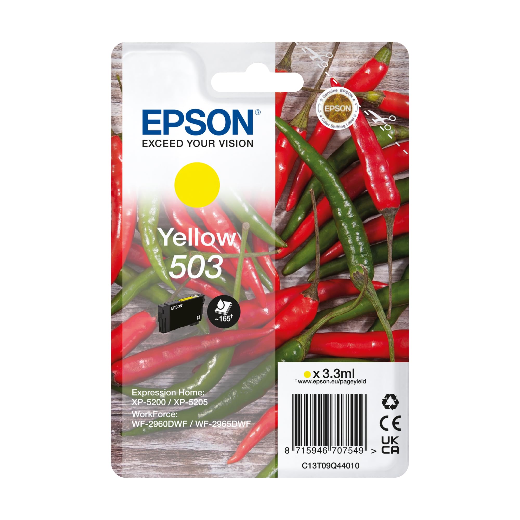Original Epson 503 Yellow Ink Cartridge (C13T09Q44010)