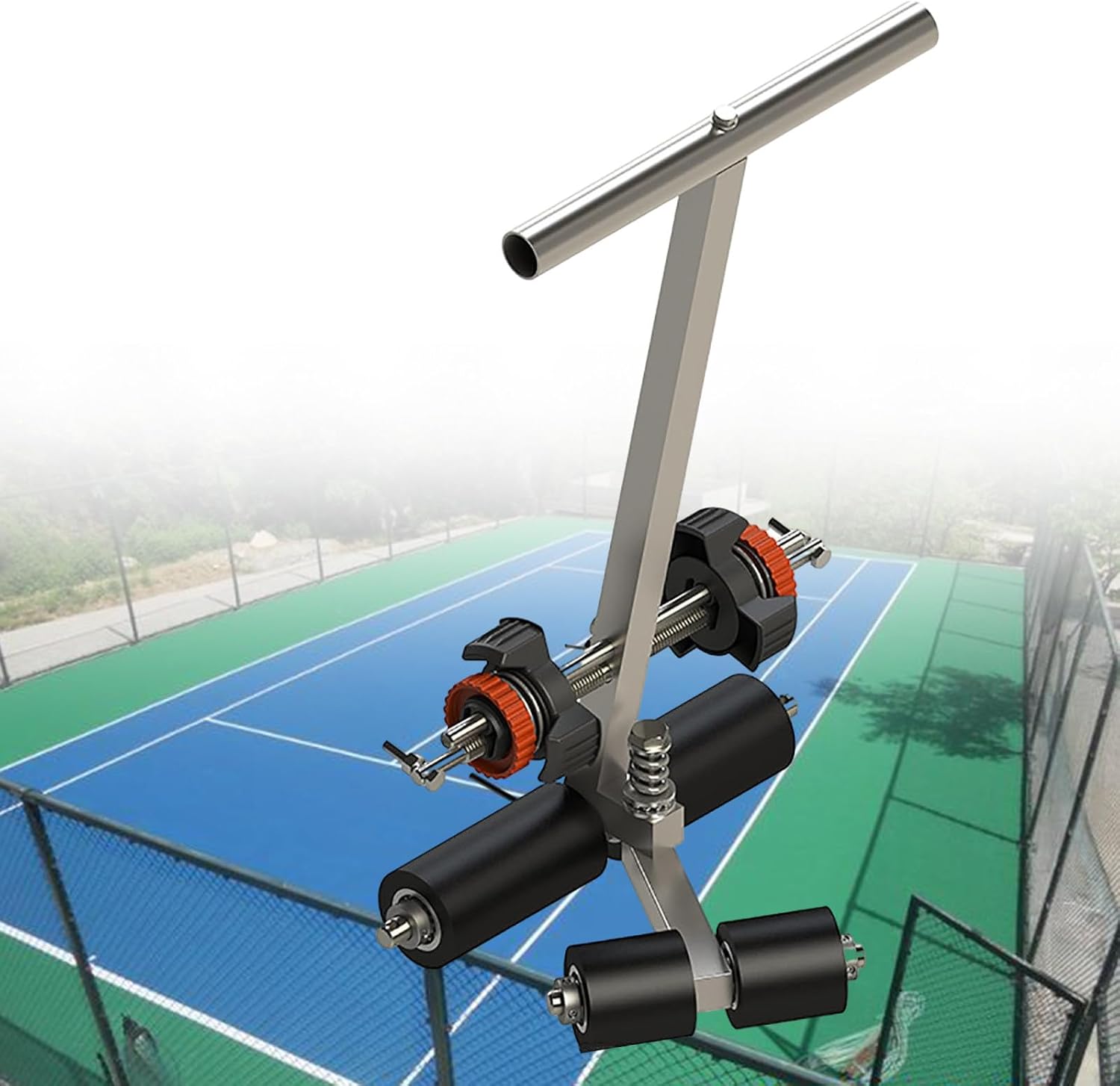 Floor Tape Applicator - Basketball Court Marking Kit for Draw Straight Lines, Circles, Curves-Line Striping Machine,A