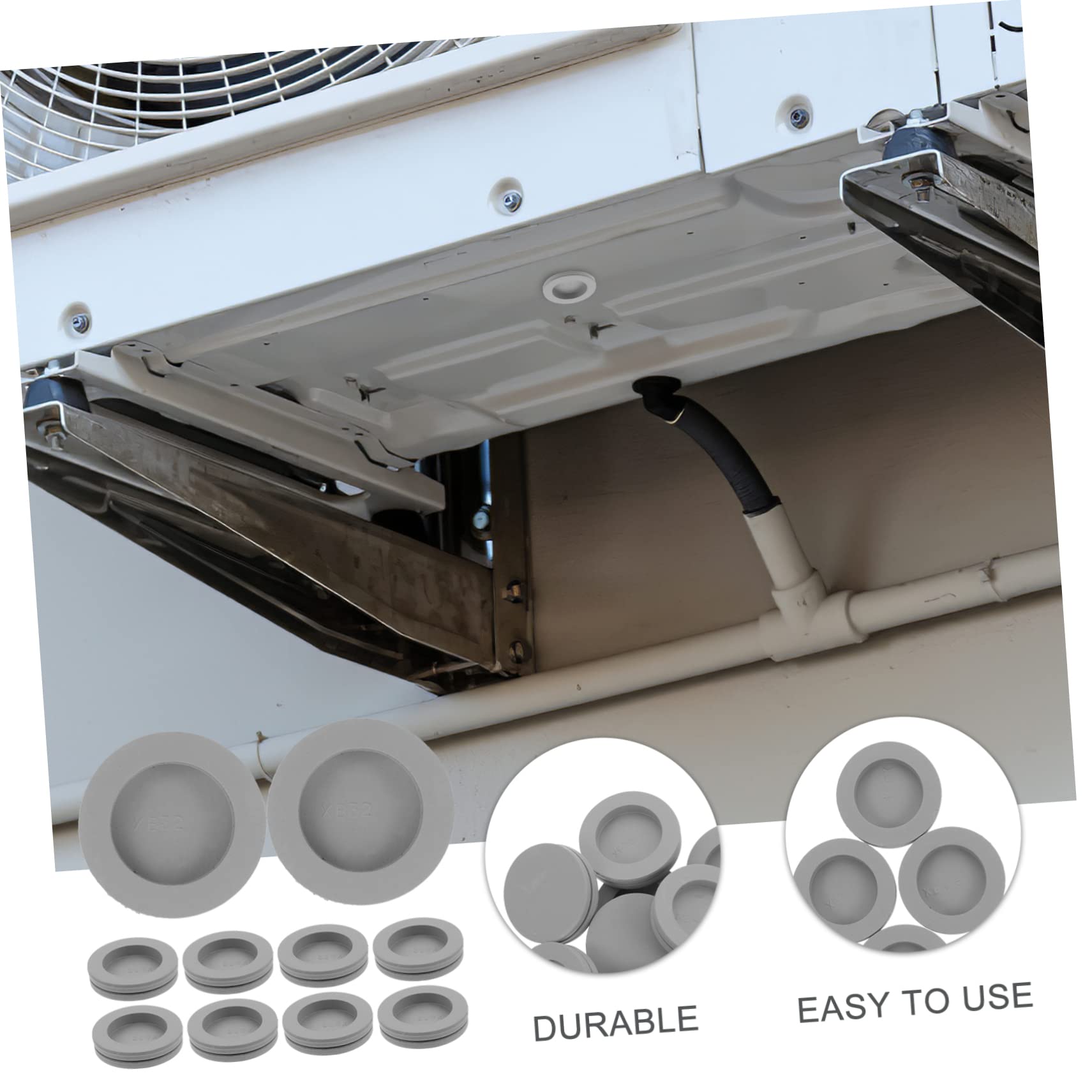 SHINEOFI 10Pezzi Tappi Scarico Per Condizionatori Aria Ømm Kit Riparazione Per Perdite Condensazione Facile Installazione Per Condizionamento Aria