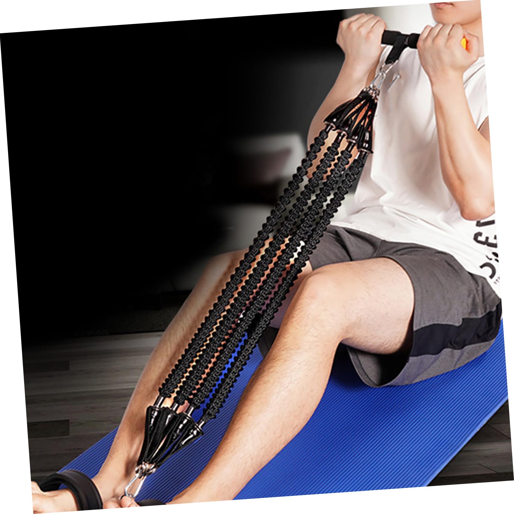 Toyvian Corda Elastica Pedale Resistente in Spesso per Esercizi Fitness Casa e Palestra Multifunzionale per Allenamento Gambe Braccia e Vita Portatile e Durevole
