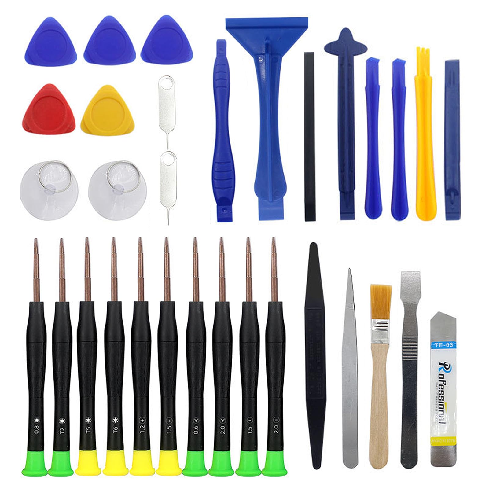 32 Pcs Mobile Phone Repair Tool Kit, Professional Repair Screwdriver, Open Repairing Disassembly Tools for Smartphone iPad PSP Screen
