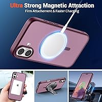 Vista 851 de SUPFINE Funda magnética para iPhone 11 (compatible con MagSafe) (protección contra caídas de grado militar), translúcida mate a prueba de golpes