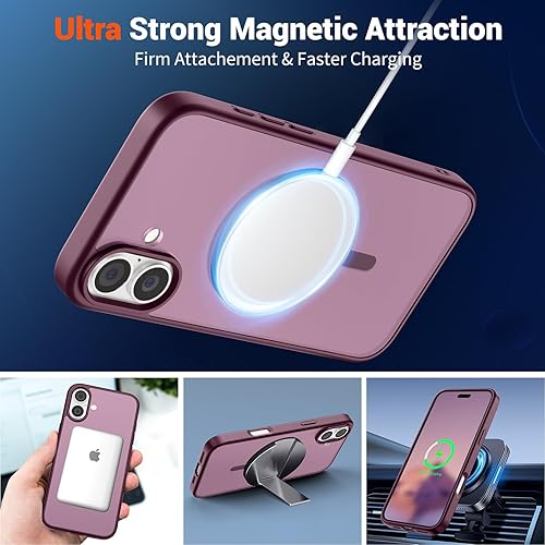 Miniatura 851 de SUPFINE Funda magnética para iPhone 11 (compatible con MagSafe) (protección contra caídas de grado militar), translúcida mate a prueba de golpes