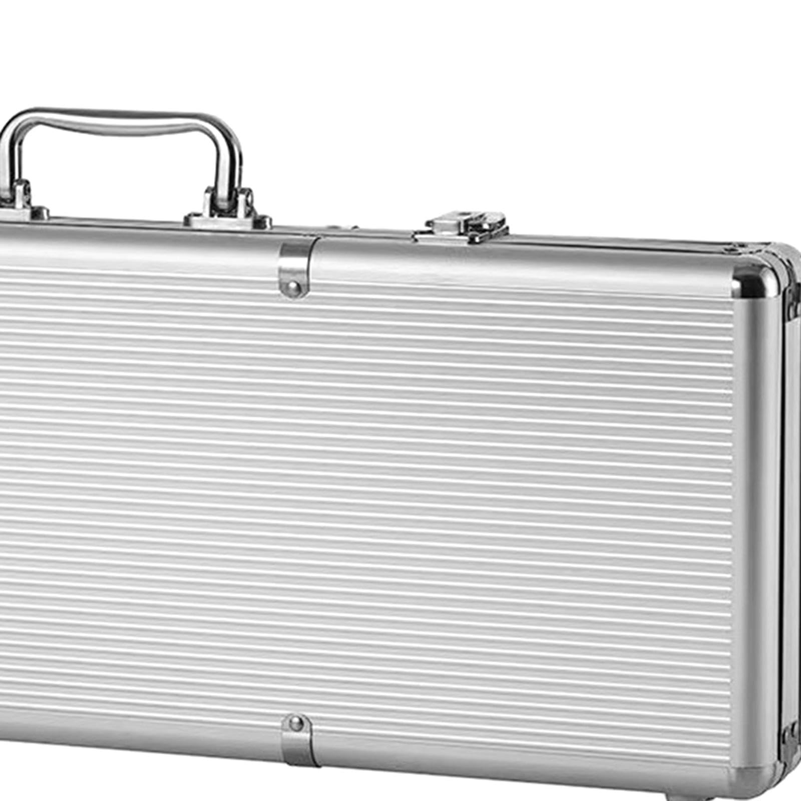 Boîte de Transport en Aluminium pour Jeux de Cartes - Organisateur Compact pour, Argent