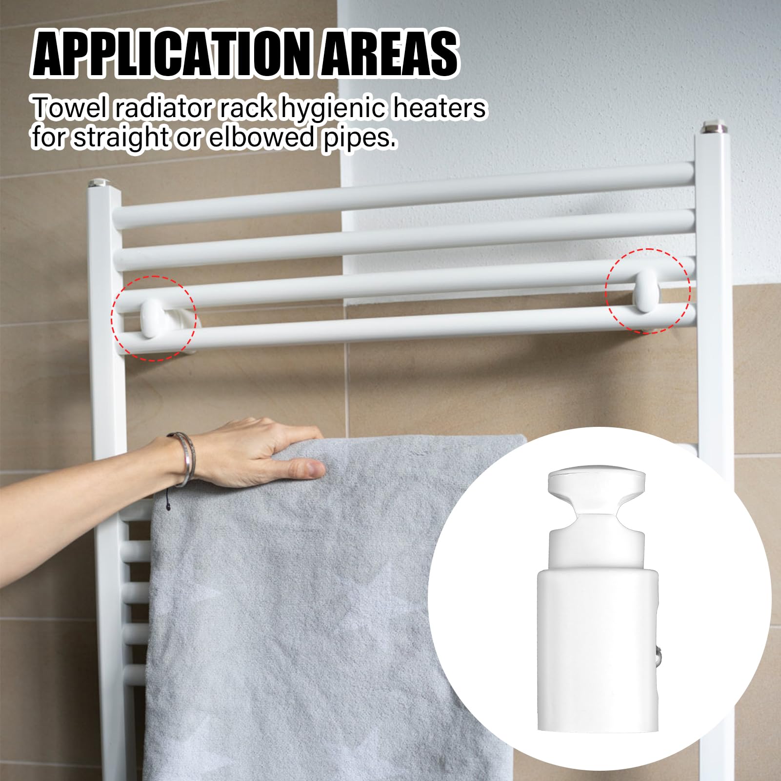 Fixation Pour Sèche Serviette Mural Support Universel Sèche-serviette 4 Pièces - Réglable 55-75mm | Pour Radiateurs Droits Ou Courbés Support Sèche- serviette Universel Fixation Pour Sèche Serviette Mural Support Universel Sèche-serviette 4 Pièces - Réglable 55-75mm | Pour Radiateurs Droits Ou Courbés Support Sèche- serviette Universel