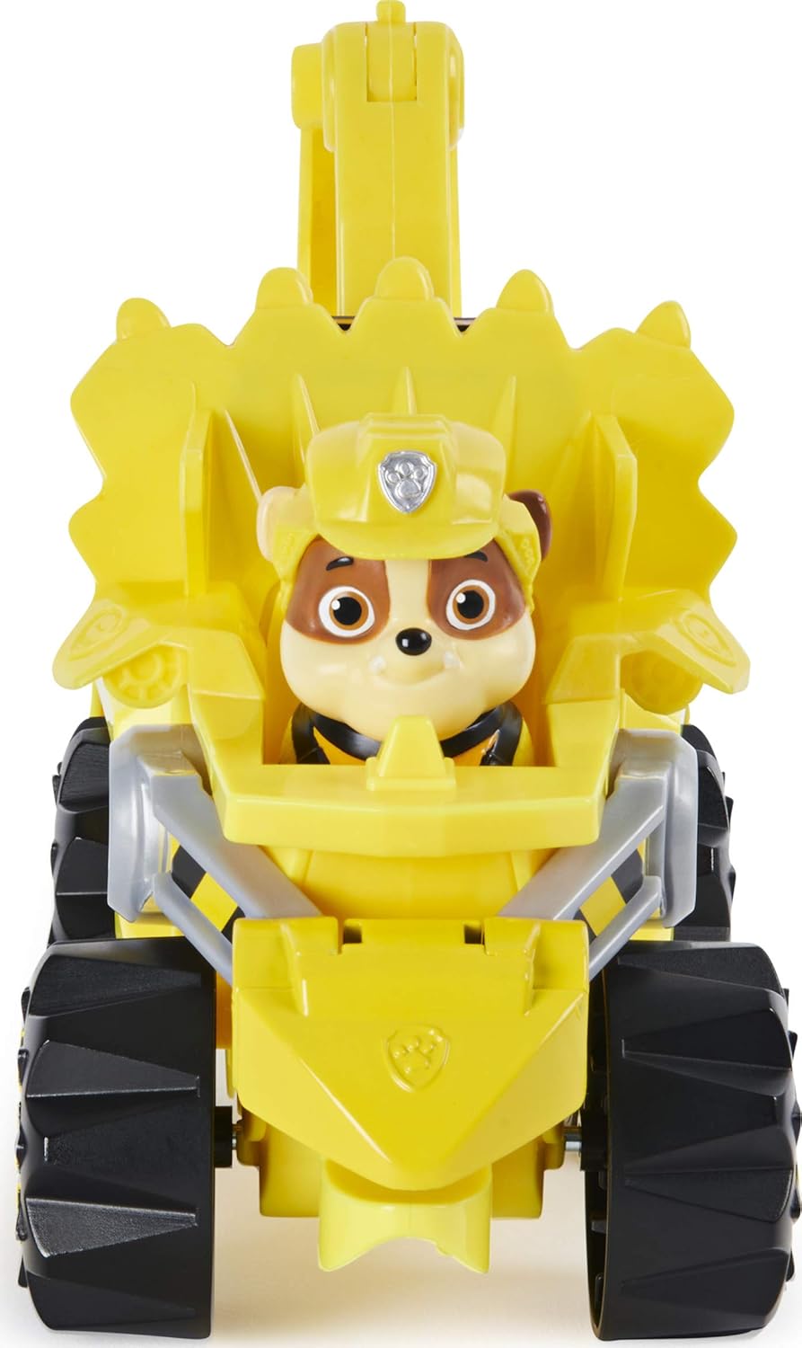 Paw Patrol, Dino Rescue Rubble’s Deluxe Rev Up Vehicle with Mystery Dinosaur Figure