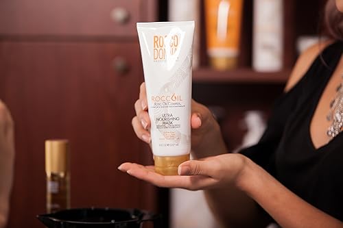 Miniatura 8 de Rocco Donna Mascarilla ultra nutritiva que mejora la hidratación, suavidad y brillo, sin sulfatos ni parabenos, 8 onzas