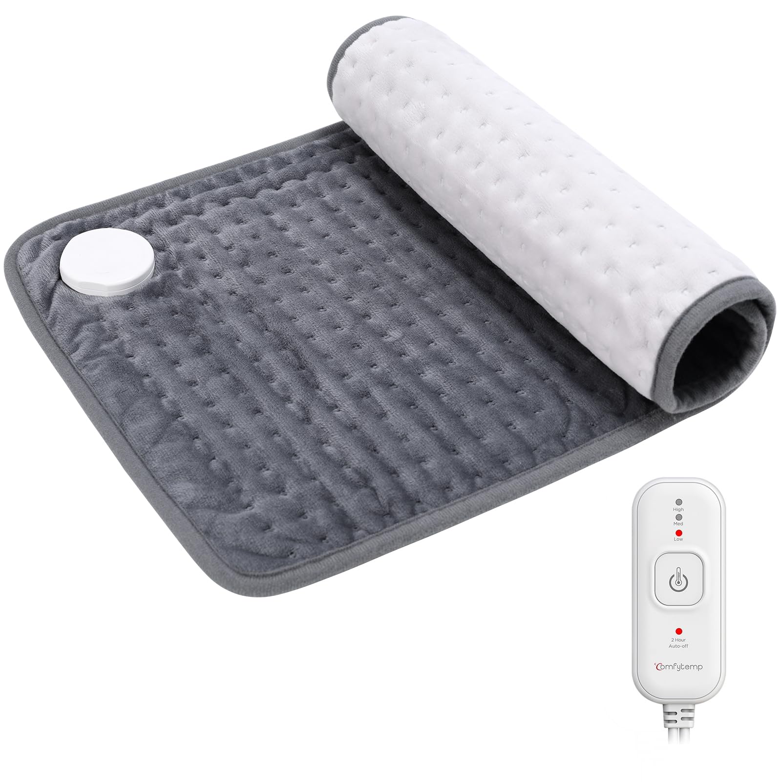 Comfytemp Heizkissen mit Abschaltautomatik Ultraweich Elektrisches Wärmekissen mit Sicherheitssystem für Rücken Bauch Nacken Schulter Heizdecke (30x60cm) Geschenke für Mütter, Frauen, Mama, Papa