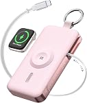 RORRY CharmGo Portable Charger,12000mAh 30W Fast Charging Power Bank with Built-in Retractable USB C Cable, Battery Pack with Keychain, Travel Essentials for iPhone, Apple Watch, Black